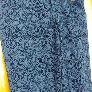 Rampage Boho Black Burnout Velvet Flare Trousers